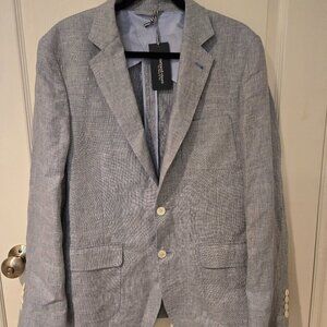 NWT Vineyard Vines Linen Blazer Jacket Jake Blue 42R